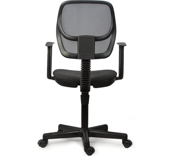Кресло оператора до 80 кг, с подлокотниками, черно-серое B-19, BRABIX Flip MG-305 531418