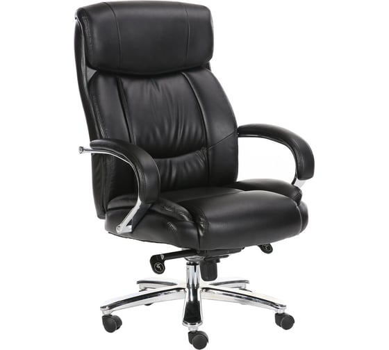 Офисное кресло, хром, рециклированная кожа, черное BRABIX Direct EX-580 531824