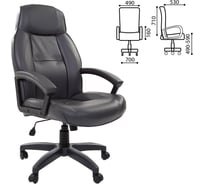 Офисное кресло, экокожа, серое  BRABIX Formula EX-537 531389