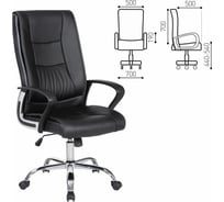 Компьютерное офисное кресло руководителя BRABIX Forward EX-570, с подлокотниками, хром, эко кожа 531837 15958981