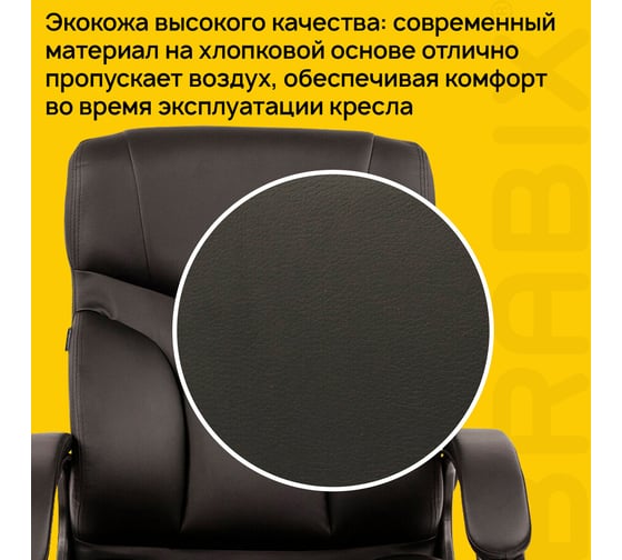 Компьютерное офисное кресло руководителя BRABIX Vector EX-559, с подлокотниками, экокожа премиум 531385