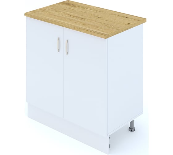 Кухонный напольный шкаф ЛДСП 80x84 см Snow ФЕЛИКС ПК-СТ0-Ш84Х80/НП-В1-1217