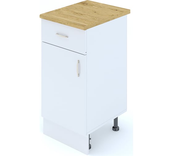 Кухонный напольный шкаф ФЕЛИКС Snow ЛДСП 40x84 см ПК-СТ0-Ш84Х40/НП-В1-1217