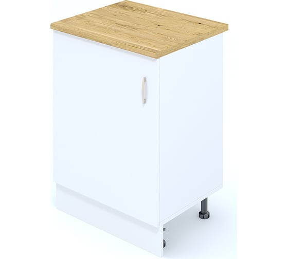 Кухонный напольный шкаф ФЕЛИКС Snow ЛДСП, 60x84 см ПК-СТ0-Ш84Х60/НП-В1-1217