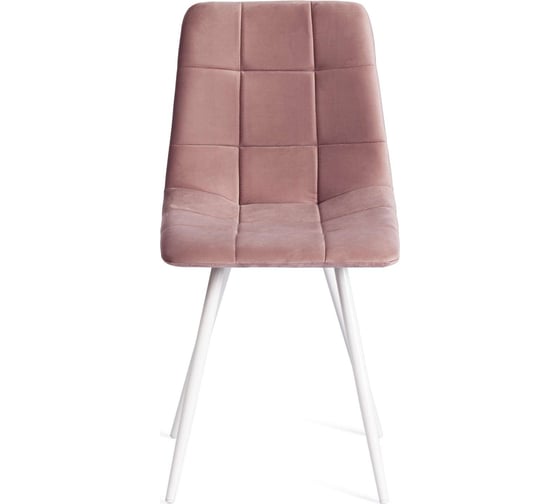 Стул Tetchair chilly (mod. 7095-1)/1 шт. в упаковке ткань/металл, 45x53x88 см, высота до сиденья 50 см, лавандовый barkhat 17/белый 19690