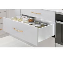 Выдвижной ящик GTV axis pro l-400мм, средний, h116мм, белый PB-AXISPRO-KPL400B1