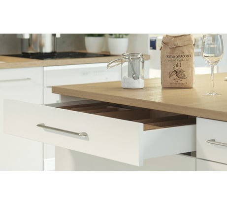 Выдвижной ящик GTV axis pro l-500мм, низкий, h84мм, белый PB-AXISPRO-KPL500A1