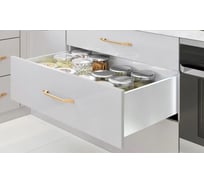 Выдвижной ящик GTV axis pro l-450мм, средний, h116мм, белый PB-AXISPRO-KPL450B1