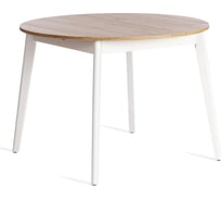 Обеденный стол Tetchair svelto дсп, 105x105 (140) х 74.5 см, дуб вотан/белый 20282