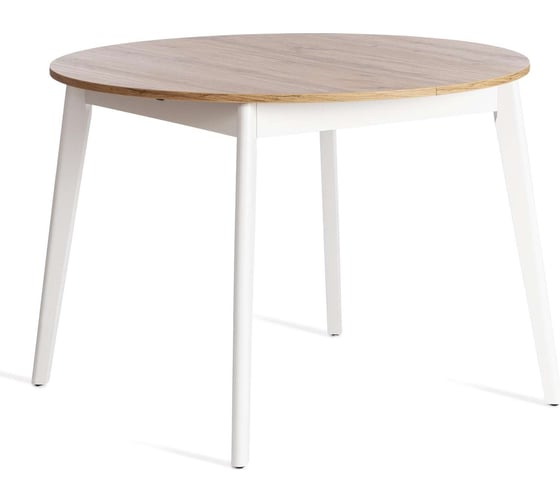 Обеденный стол Tetchair svelto дсп, 105x105 (140) х 74.5 см, дуб вотан/белый 20282