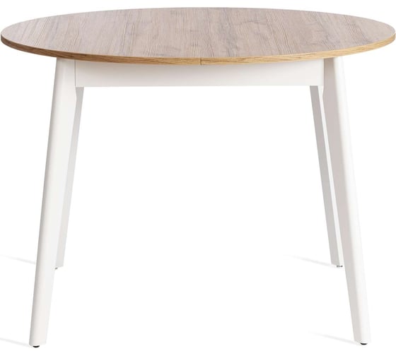 Обеденный стол Tetchair svelto дсп, 105x105 (140) х 74.5 см, дуб вотан/белый 20282