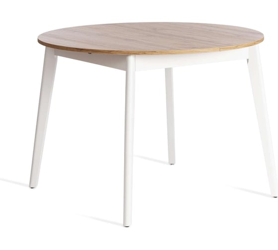Обеденный стол Tetchair svelto дсп, 105x105 (140) х 74.5 см, дуб вотан/белый 20282