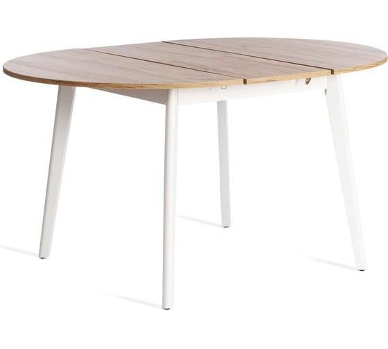 Обеденный стол Tetchair svelto дсп, 105x105 (140) х 74.5 см, дуб вотан/белый 20282