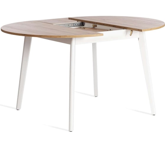 Обеденный стол Tetchair svelto дсп, 105x105 (140) х 74.5 см, дуб вотан/белый 20282