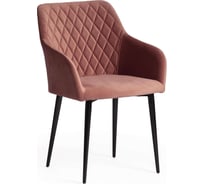 Кресло Tetchair bremo (mod. 708) / 1 шт. в упаковке ткань/металл, 58x55x83 см, высота до сиденья 48 см, коралловый barkhat 15 /черный 19043