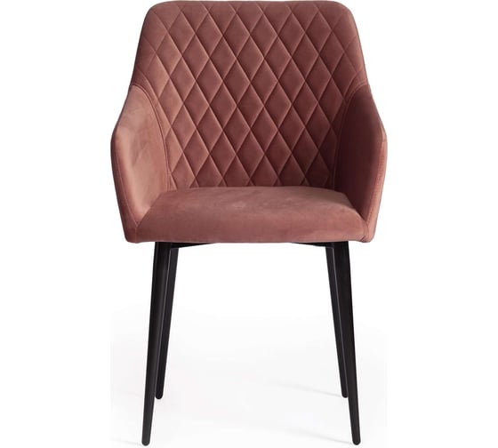 Кресло Tetchair bremo (mod. 708) / 1 шт. в упаковке ткань/металл, 58x55x83 см, высота до сиденья 48 см, коралловый barkhat 15 /черный 19043