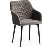 Кресло Tetchair bremo (mod. 708) / 1 шт. в упаковке ткань/металл, 58x55x83 см, высота до сиденья 48 см, серый barkhat 26/черный 19045