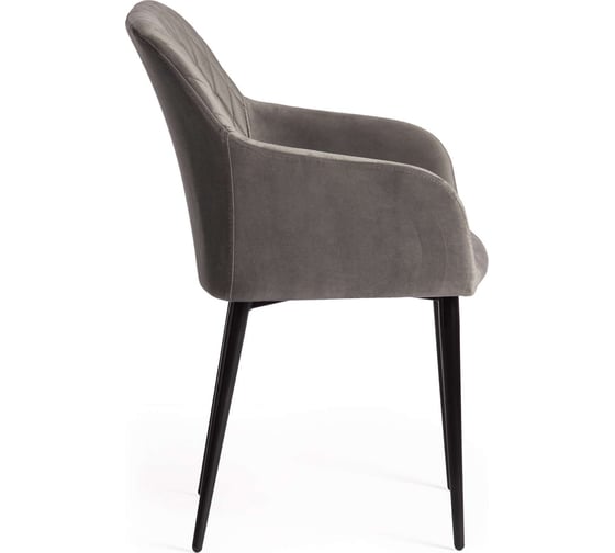 Кресло Tetchair bremo (mod. 708) / 1 шт. в упаковке ткань/металл, 58x55x83 см, высота до сиденья 48 см, серый barkhat 26/черный 19045
