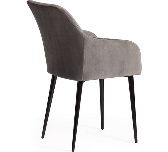 Кресло Tetchair bremo (mod. 708) / 1 шт. в упаковке ткань/металл, 58x55x83 см, высота до сиденья 48 см, серый barkhat 26/черный 19045