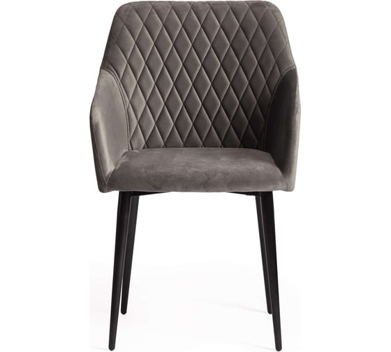 Кресло Tetchair bremo (mod. 708) / 1 шт. в упаковке ткань/металл, 58x55x83 см, высота до сиденья 48 см, серый barkhat 26/черный 19045