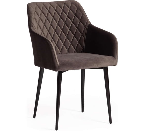Кресло Tetchair bremo (mod. 708) / 1 шт. в упаковке ткань/металл, 58x55x83 см, высота до сиденья 48 см, темно-серый barkhat 14/черный 19046 1