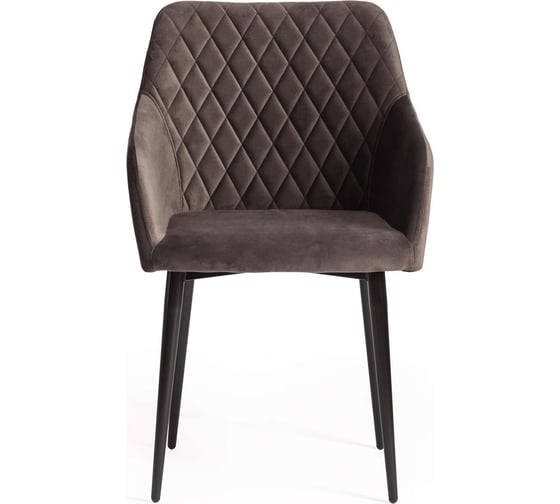 Кресло Tetchair bremo (mod. 708) / 1 шт. в упаковке ткань/металл, 58x55x83 см, высота до сиденья 48 см, темно-серый barkhat 14/черный 19046