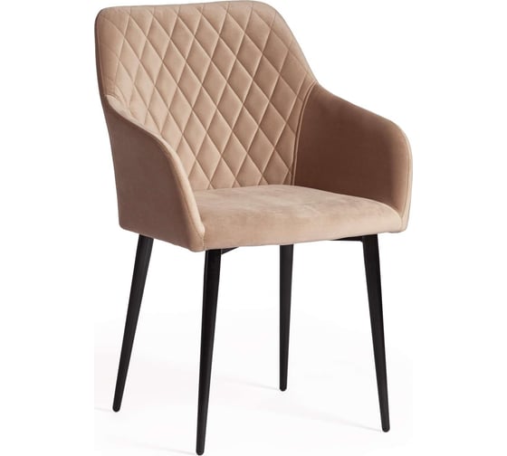 Кресло Tetchair bremo (mod. 708) / 1 шт. в упаковке ткань/металл, 58x55x83 см, высота до сиденья 48 см, бежевый barkhat 5/черный 19042