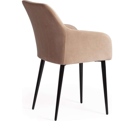 Кресло Tetchair bremo (mod. 708) / 1 шт. в упаковке ткань/металл, 58x55x83 см, высота до сиденья 48 см, бежевый barkhat 5/черный 19042