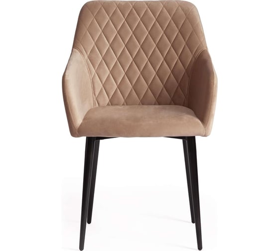 Кресло Tetchair bremo (mod. 708) / 1 шт. в упаковке ткань/металл, 58x55x83 см, высота до сиденья 48 см, бежевый barkhat 5/черный 19042