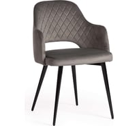 Кресло Tetchair valkyria (mod. 711) / 1 шт. в упаковке ткань/металл, 55x55x80 см, высота до сиденья 48 см, серый barkhat 26/черный 15343