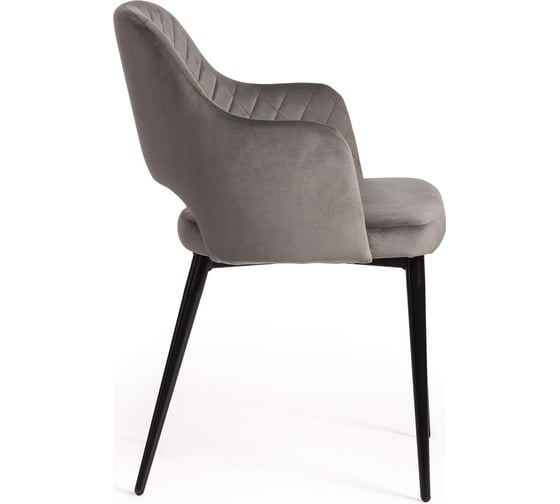 Кресло Tetchair valkyria (mod. 711) / 1 шт. в упаковке ткань/металл, 55x55x80 см, высота до сиденья 48 см, серый barkhat 26/черный 15343