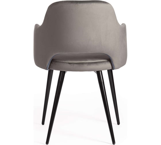 Кресло Tetchair valkyria (mod. 711) / 1 шт. в упаковке ткань/металл, 55x55x80 см, высота до сиденья 48 см, серый barkhat 26/черный 15343