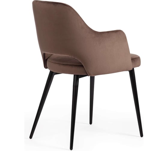 Кресло Tetchair valkyria (mod. 711) / 1 шт. в упаковке ткань/металл, 55x55x80 см, высота до сиденья 48 см, коричневый barkhat 12/черный 19001