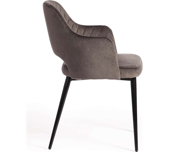 Кресло Tetchair valkyria (mod. 711) / 1 шт. в упаковке ткань/металл, 55x55x80 см, высота до сиденья 48 см, темно-серый barkhat 14/черный 15344