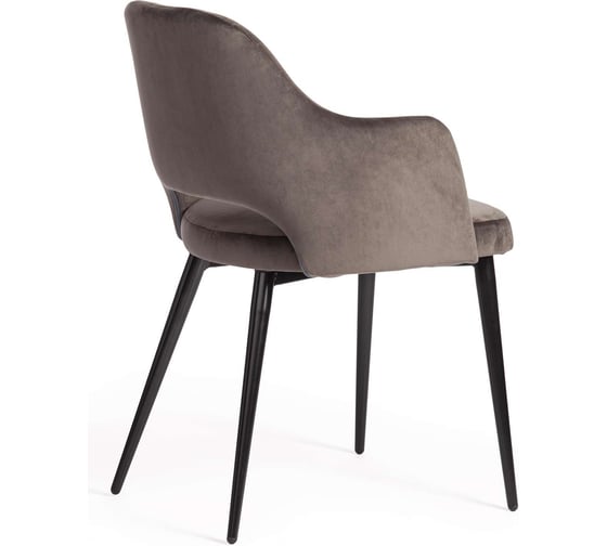 Кресло Tetchair valkyria (mod. 711) / 1 шт. в упаковке ткань/металл, 55x55x80 см, высота до сиденья 48 см, темно-серый barkhat 14/черный 15344
