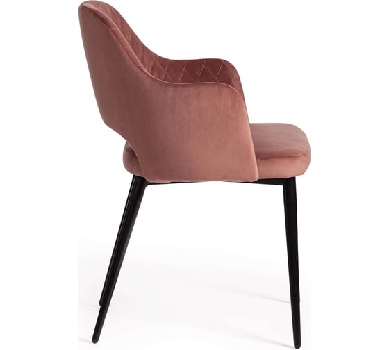 Кресло Tetchair valkyria (mod. 711) / 1 шт. в упаковке ткань/металл, 55x55x80 см, высота до сиденья 48 см, коралловый barkhat 15 /черный 15341