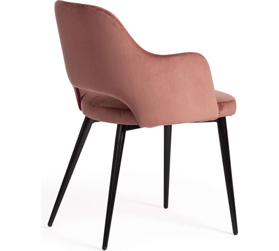 Кресло Tetchair valkyria (mod. 711) / 1 шт. в упаковке ткань/металл, 55x55x80 см, высота до сиденья 48 см, коралловый barkhat 15 /черный 15341