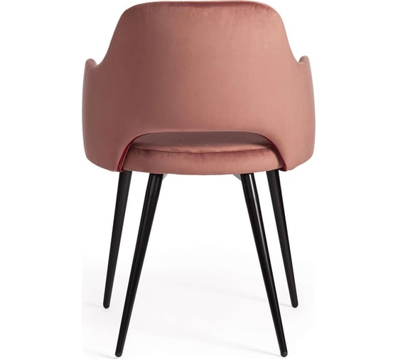 Кресло Tetchair valkyria (mod. 711) / 1 шт. в упаковке ткань/металл, 55x55x80 см, высота до сиденья 48 см, коралловый barkhat 15 /черный 15341