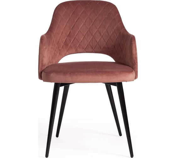 Кресло Tetchair valkyria (mod. 711) / 1 шт. в упаковке ткань/металл, 55x55x80 см, высота до сиденья 48 см, коралловый barkhat 15 /черный 15341