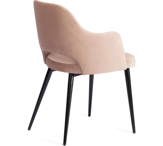 Кресло Tetchair valkyria (mod. 711) / 1 шт. в упаковке ткань/металл, 55x55x80 см, высота до сиденья 48 см, бежевый barkhat 5/черный 15340
