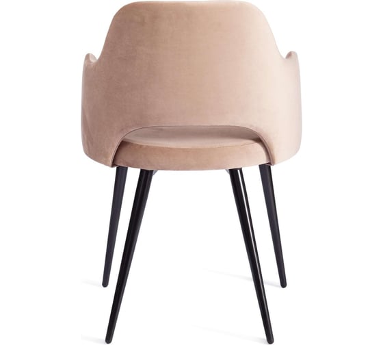 Кресло Tetchair valkyria (mod. 711) / 1 шт. в упаковке ткань/металл, 55x55x80 см, высота до сиденья 48 см, бежевый barkhat 5/черный 15340