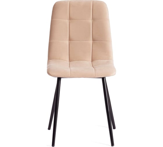 Стул Tetchair chilly max / 1 шт. в упаковке ткань/металл, 45x54x90 см, бежевый 08/черный 18289
