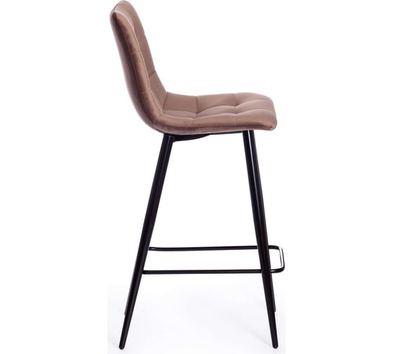 Полубарный стул Tetchair chilly (mod. 7095пб ) / 1 шт. в упаковке ткань/металл, 55x44x94 см, высота до сиденья 66 см, коричневый barkhat 12/черный 19656