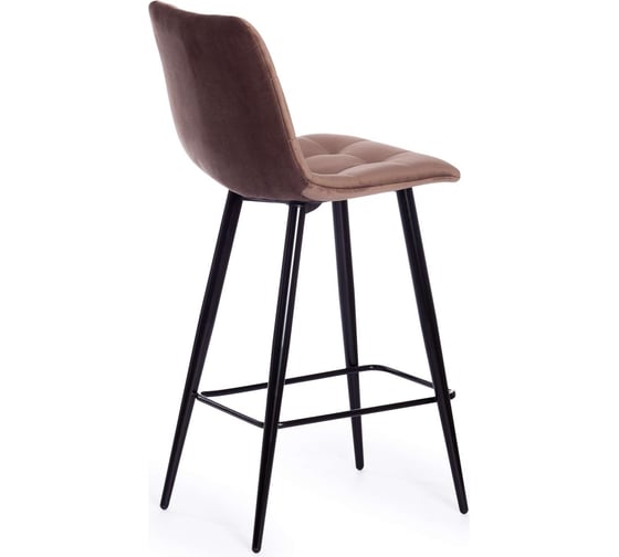 Полубарный стул Tetchair chilly (mod. 7095пб ) / 1 шт. в упаковке ткань/металл, 55x44x94 см, высота до сиденья 66 см, коричневый barkhat 12/черный 19656