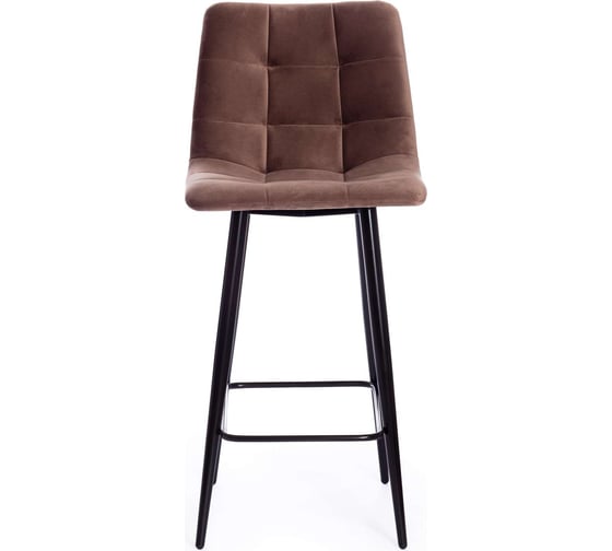 Полубарный стул Tetchair chilly (mod. 7095пб ) / 1 шт. в упаковке ткань/металл, 55x44x94 см, высота до сиденья 66 см, коричневый barkhat 12/черный 19656