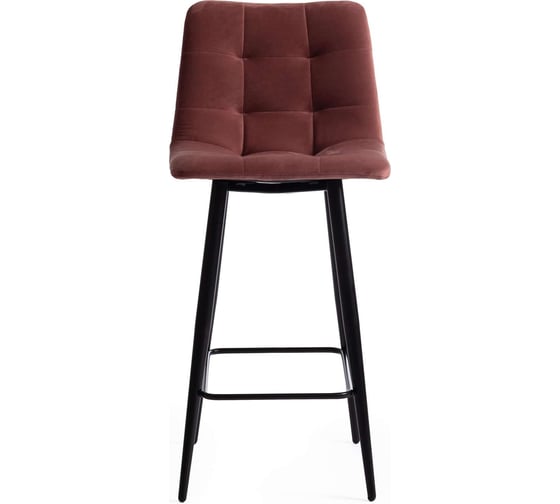Полубарный стул Tetchair chilly (mod. 7095пб ) / 1 шт. в упаковке ткань/металл, 55x44x94 см, высота до сиденья 66 см, коралловый barkhat 15 /черный 19654