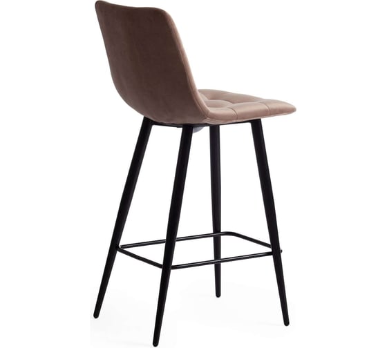 Полубарный стул Tetchair chilly (mod. 7095пб ) / 1 шт. в упаковке ткань/металл, 55x44x94 см, высота до сиденья 66 см, бежевый barkhat 5/черный 19653