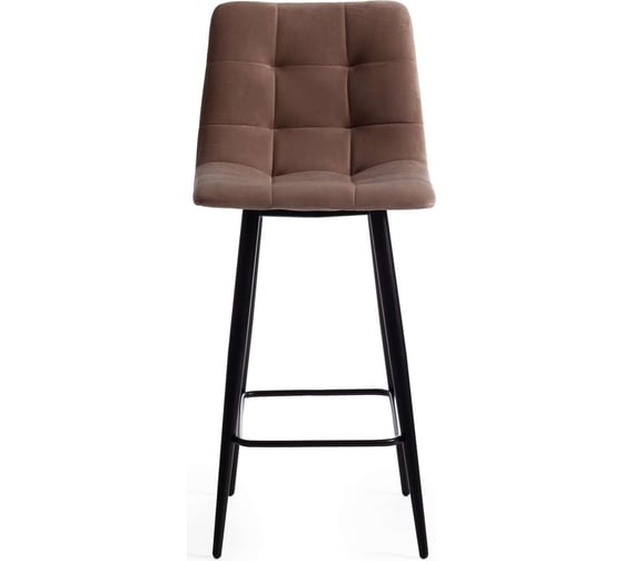Полубарный стул Tetchair chilly (mod. 7095пб ) / 1 шт. в упаковке ткань/металл, 55x44x94 см, высота до сиденья 66 см, бежевый barkhat 5/черный 19653