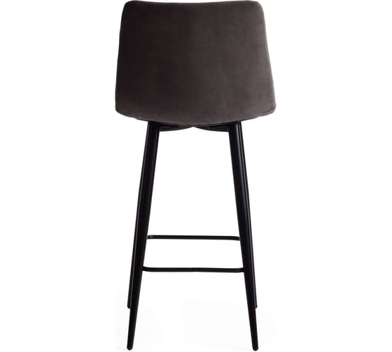 Полубарный стул Tetchair chilly (mod. 7095пб ) / 1 шт. в упаковке ткань/металл, 55x44x94 см, высота до сиденья 66 см, темно-серый barkhat 14/черный 19657