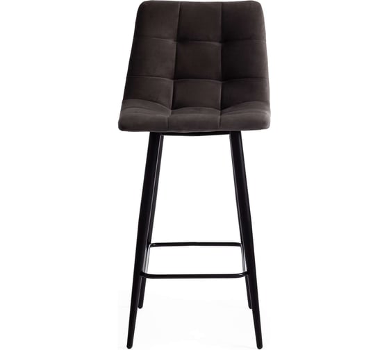Полубарный стул Tetchair chilly (mod. 7095пб ) / 1 шт. в упаковке ткань/металл, 55x44x94 см, высота до сиденья 66 см, темно-серый barkhat 14/черный 19657